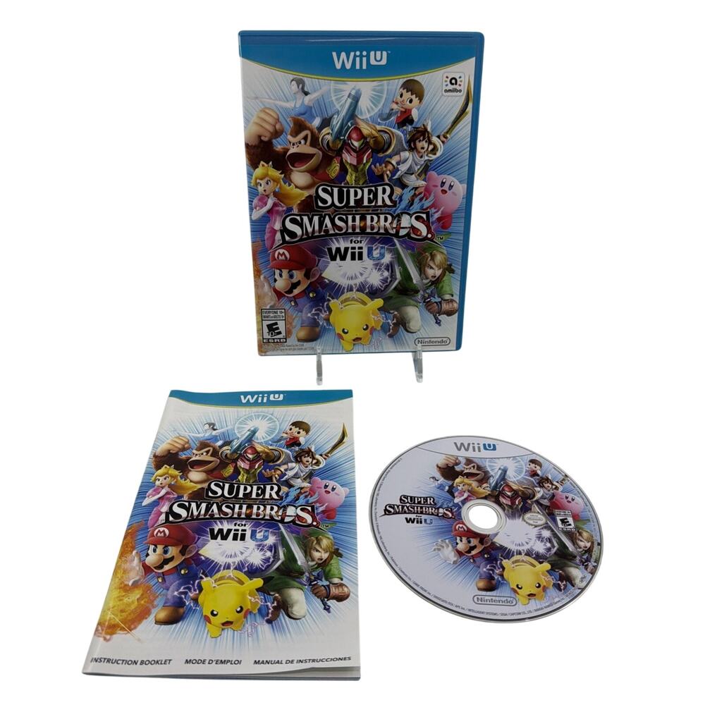 Super Smash Bros Nintendo Wii U 2014 CIB Complete w/ Manual Tested Working